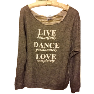 Festival! 🦈Trendy Trends Gray/White Dance Sweatshirt Large